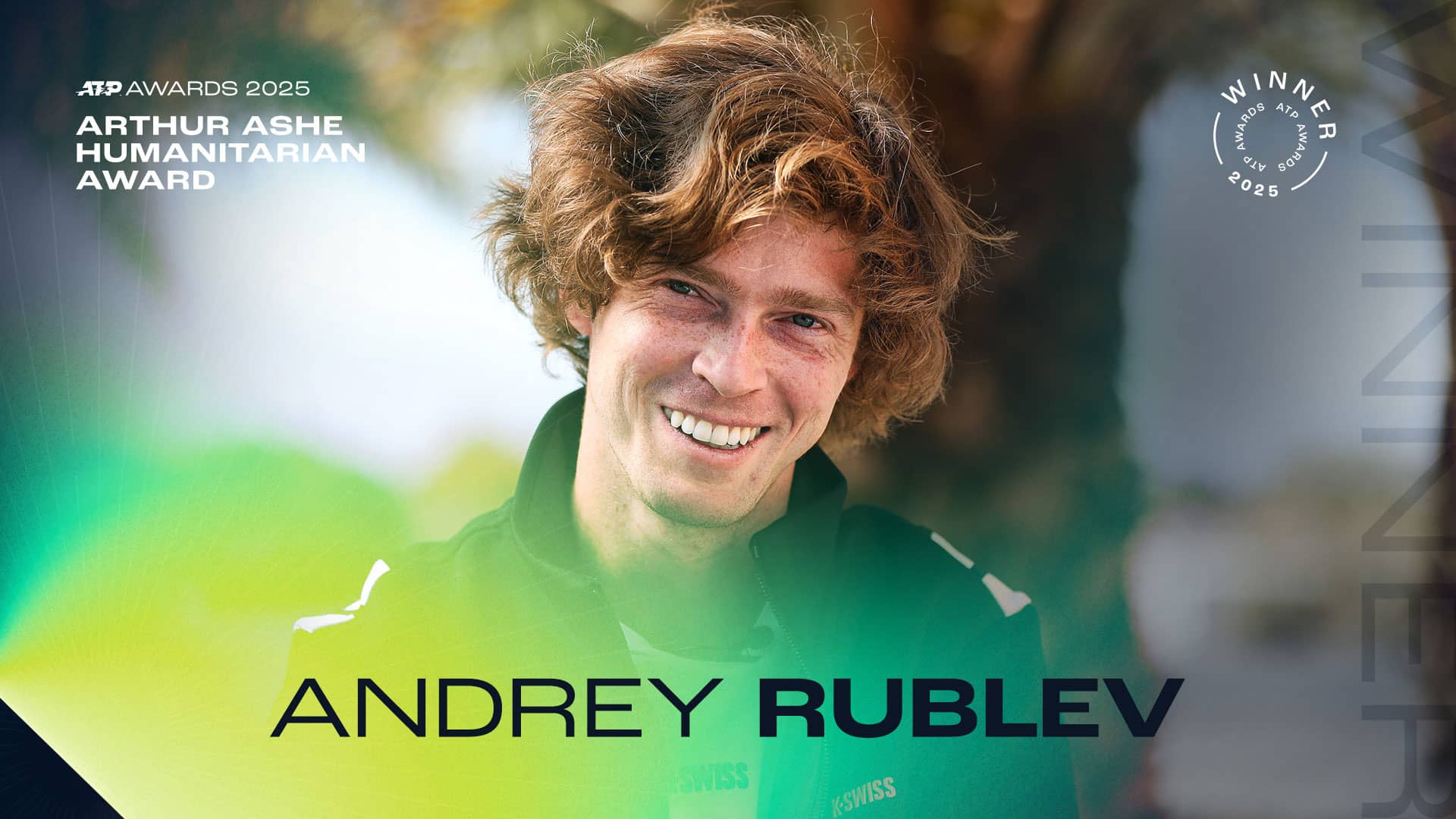Andrey Rublev joins Tennis immortals with ATP Humanitarian Honor